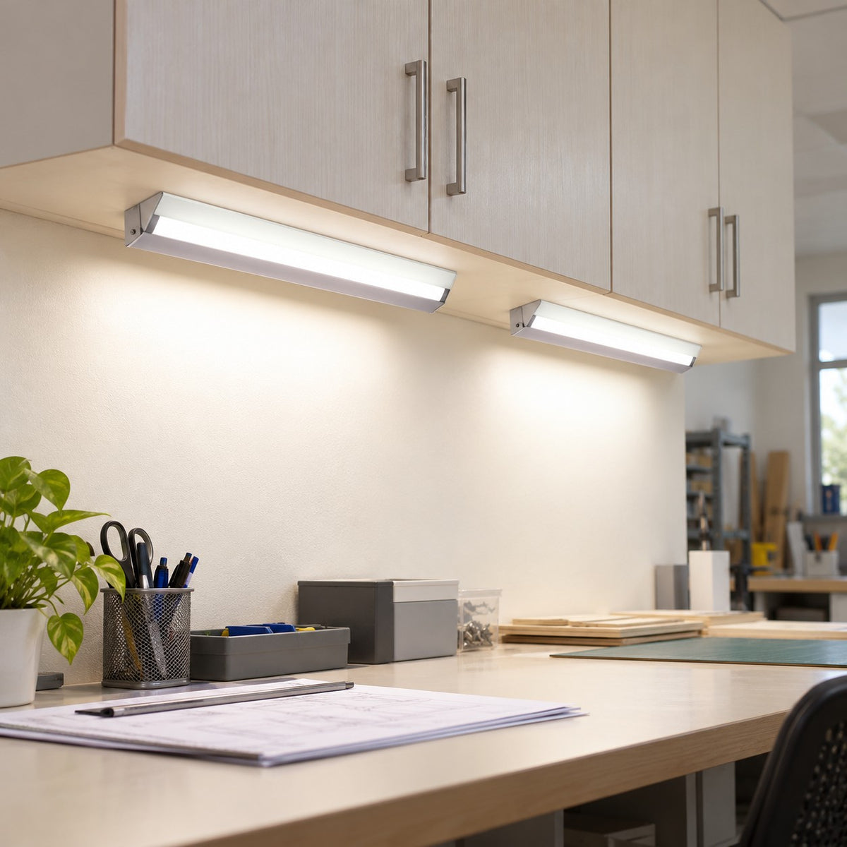 Fluorescent Surface And Suspended Tube Fixtures - Shelf Slimlite 1x13W