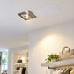 Halogen And CFL Downlight Frames And Fixtures - 50W Square Zoom Wall Washer Satin