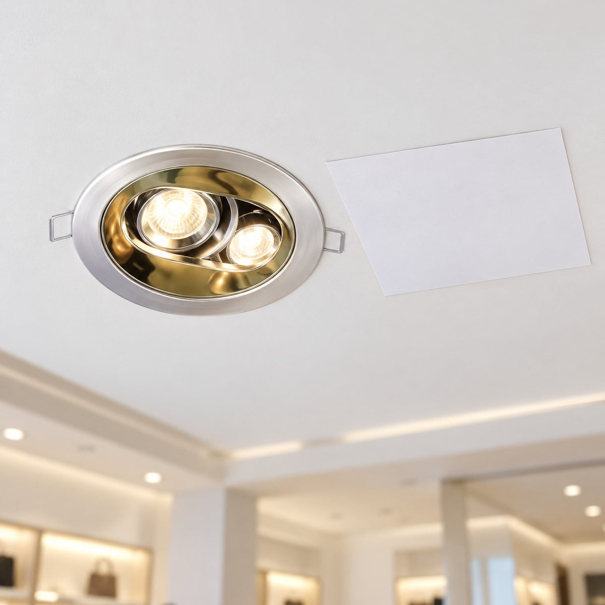 Halogen And CFL Downlight Frames And Fixtures - Round Bullet Double Colour / Pearl