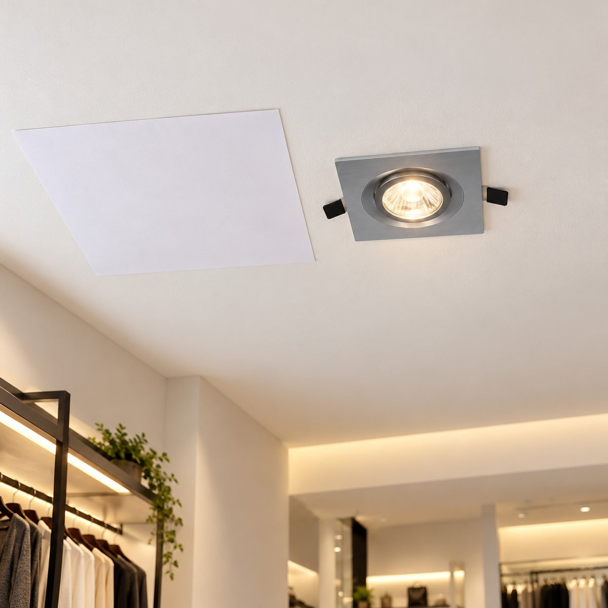 Halogen And CFL Downlight Frames And Fixtures - Alu MR 16 Square Line