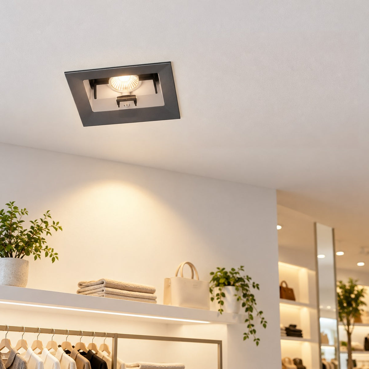 Halogen And CFL Downlight Frames And Fixtures - Mr16 Halogen Framline Square