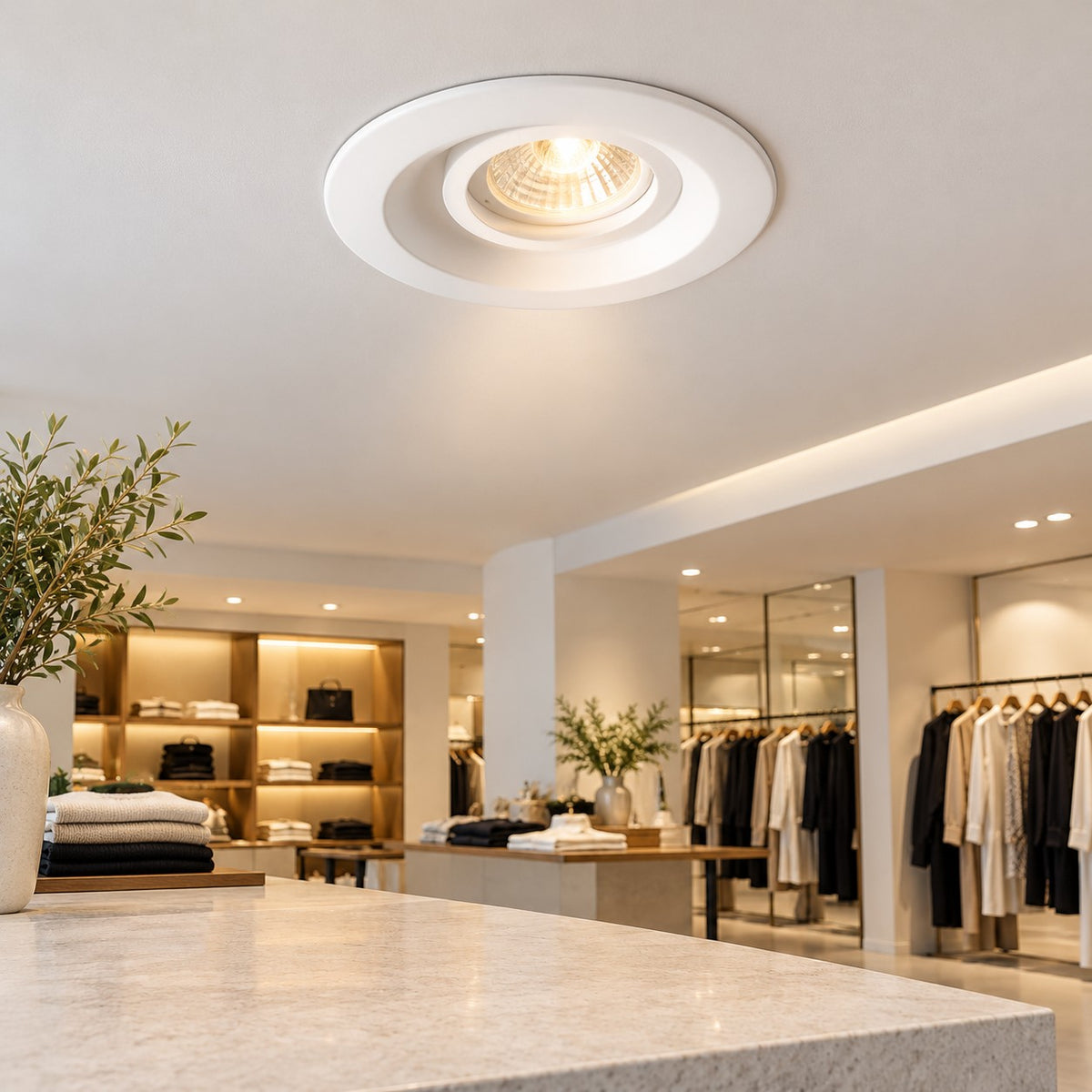 Halogen And CFL Downlight Frames And Fixtures - MR 16 Gyp Halogen Downlighter Round