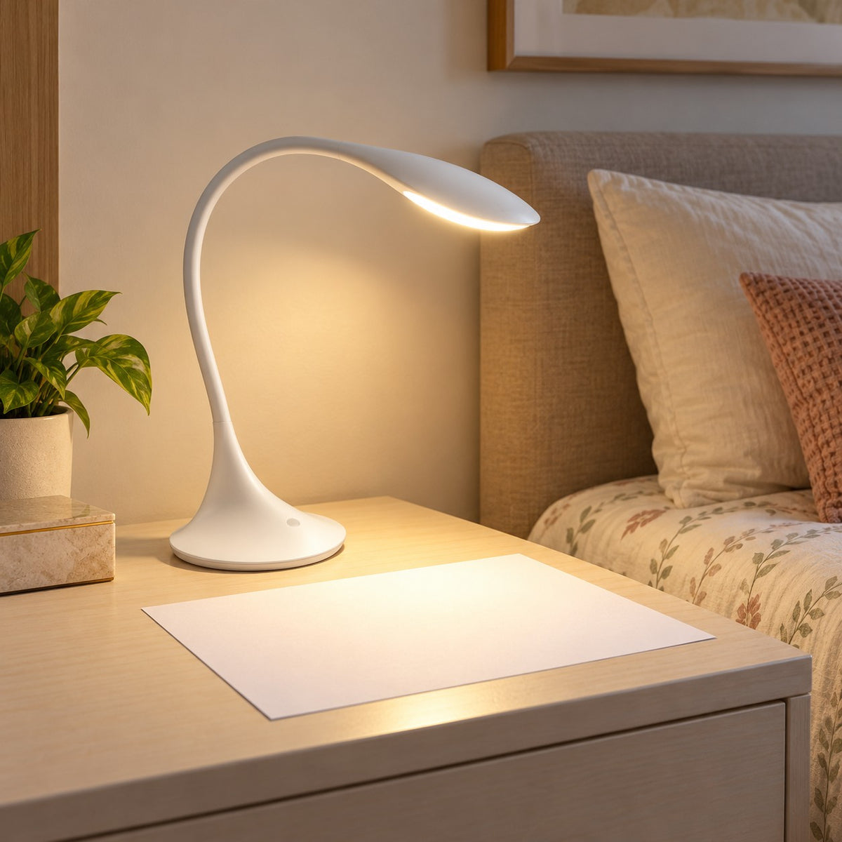 LED Table And Floor Lamps - 6W Touch Table Lamp With Goose Neck