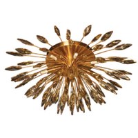 JSPHILO-7-095-8xG9 - Gold & Cognac Ceiling Fixed Chandelier