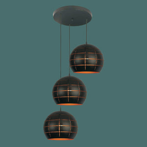 JSPHILO-Black 4-146-3xE27 Cluster hangings