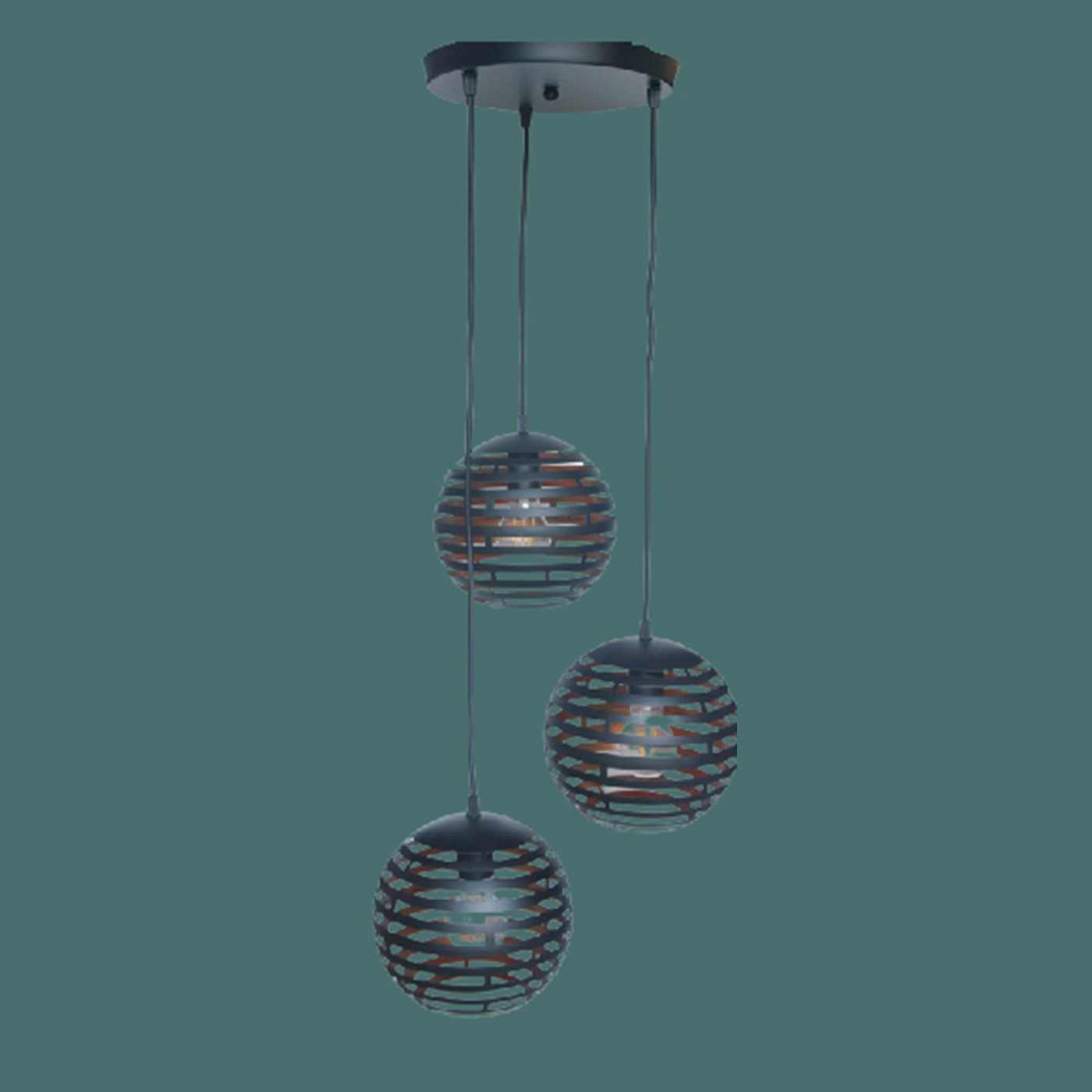 JSPHILO-Black 4-260-3xE27 Modern hanging Light
