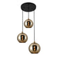 JSPHILO Gold 4-298-3xE27 Impressions Cluster Hanging