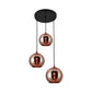 JSPHILO Rose Gold 4-298-3xE27 Impressions Cluster Hanging