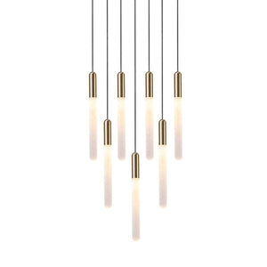 JS-SV-H/L 325- 7 Black/Matt Gold/Matt Rose Gold 20w 335mm/Set- 7 Led Hanging Lights