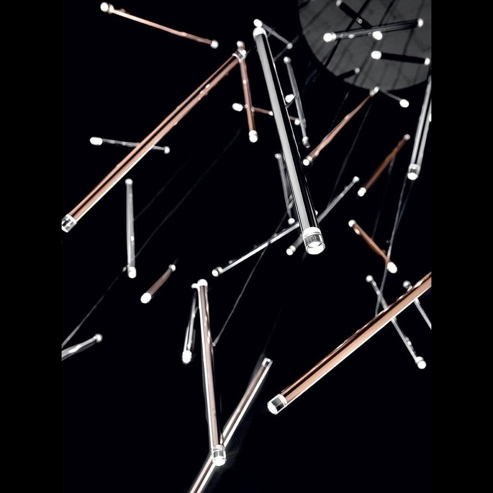 JS-SV-H/L CROSS FLOW (SET- 12) White/Black/Matt Gold/Matt Rose Gold/Chrome/Gold/Rose Gold/Black Mirror/Rainbow 30w Led Hanging Lights