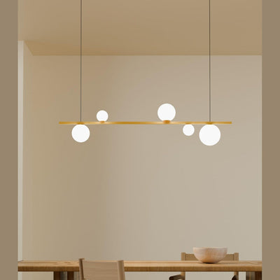JS-SV HL GLOBUS LED Hanging Light - Black, Matt Gold & Matt Rose Gold (G-9, 1200mm)