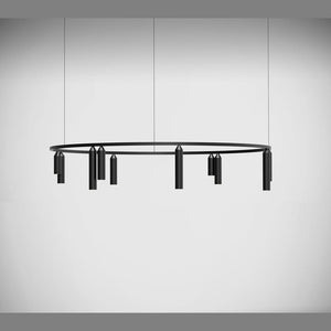 JS-SV-H/L SATURN Black- Black Hairline 25w 450mm/600mm/750mm/900mm Led Hanging Lights