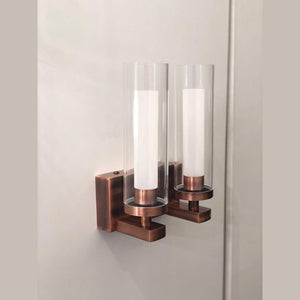 JS-SV-W/L AQUA- 2 (SET) Black/Matt Brushed SS/Brass Antique/Copper Antique/Chrome 12w Small/Big Led Wall Lights