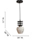 Pardo Brown Wood Hanging Light - JWDP-509-1LP - Included Bulbs