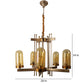 Golden Metal Glass Chandelier - JZ-461-5LP - Included Bulb