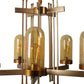 Golden Metal Glass Chandelier - JZ-461-5LP - Included Bulb