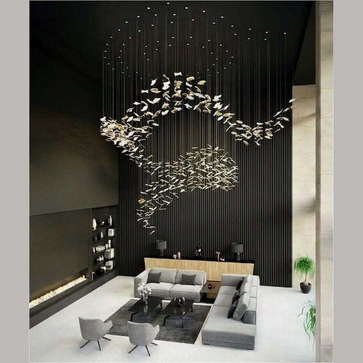 Kerchiefs Folded Glass Suspension Collection – full view