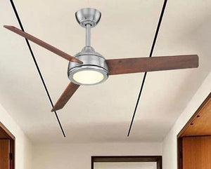 JS-LXR Modern BLDC 48″ Ceiling Designer Fans KK0003-Brushed Nickel