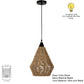 Gloomy Black Metal Hanging Light - L-1907-1LP - Included Bulbs