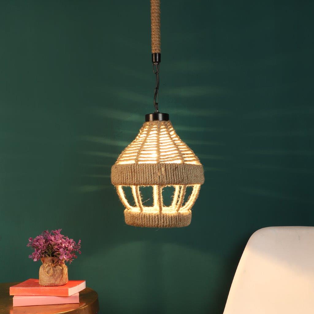 Gloomy Black Metal Hanging Light - L-1909-1LP - Included Bulbs