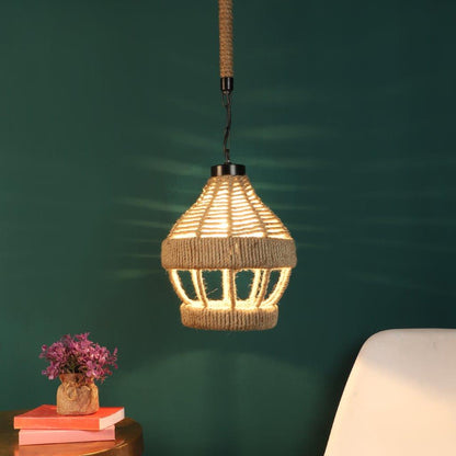 Gloomy Black Metal Hanging Light - L-1909-1LP - Included Bulbs