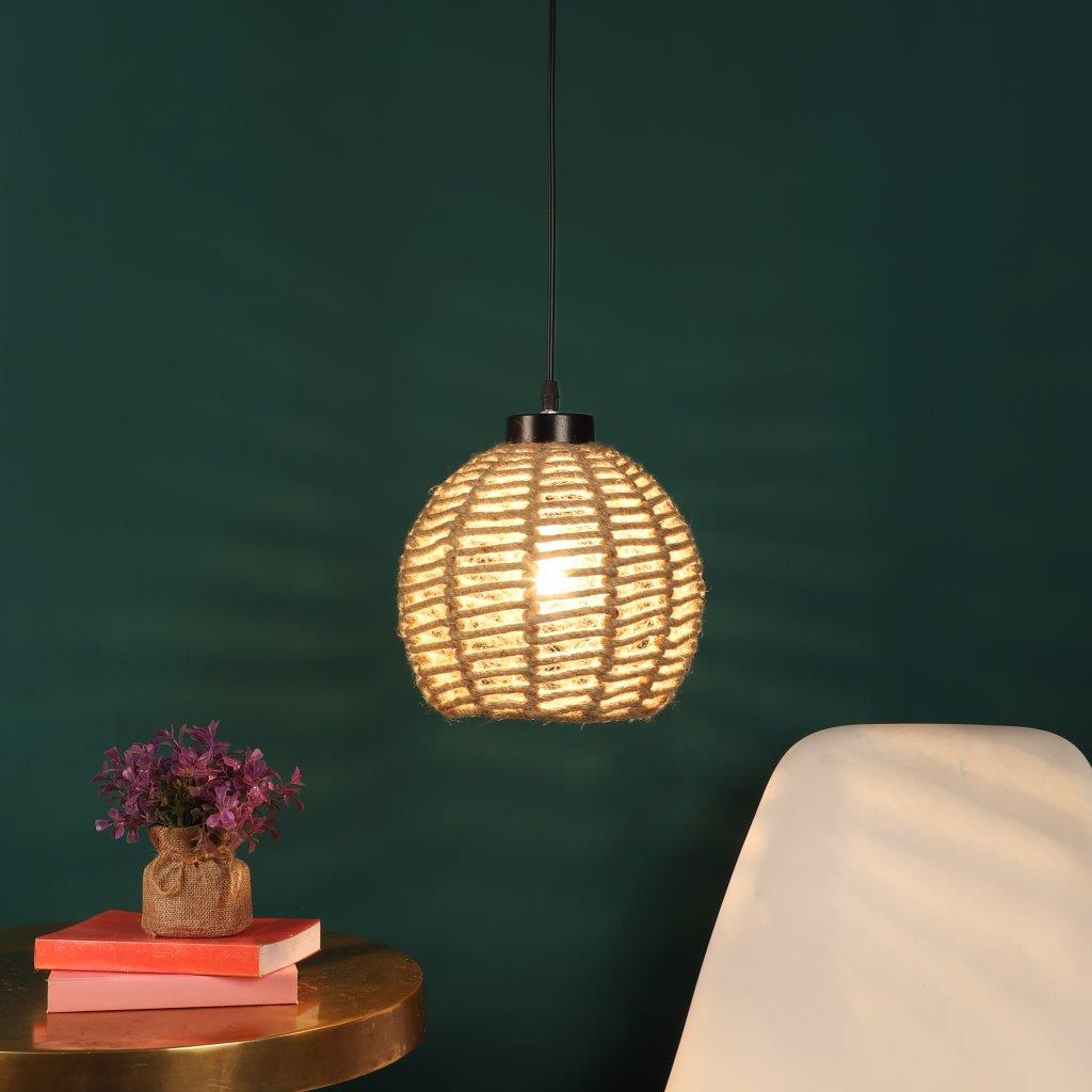 Gloomy Black Metal Hanging Light - L-1927-1LP - Included Bulbs