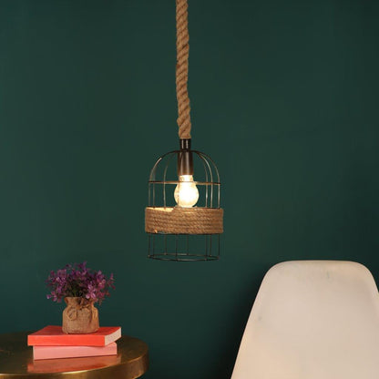 Gloomy Black Metal Hanging Light - L-1930-1LP - Included Bulbs
