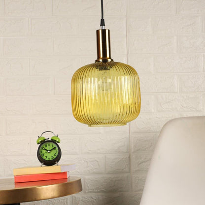 Dorada Gold Metal Hanging Light L-7-1LP CFL HALO