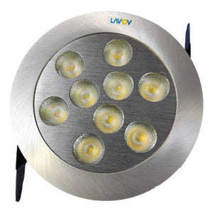 lavov lv-7004-9w-satin nickel body cluster spot light