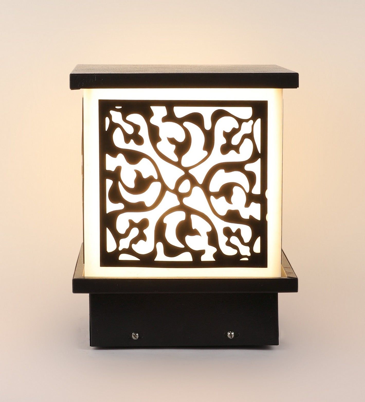 Black Metal Outdoor Wall Light - LAZER-NO-2 - Included Bulb