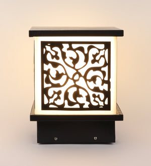 Black Metal Outdoor Wall Light - LAZER-NO-2 - Included Bulb
