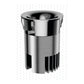 LCP-001 GM (gun metal) — COB LED downlight, chrome reflector + chrome top ring