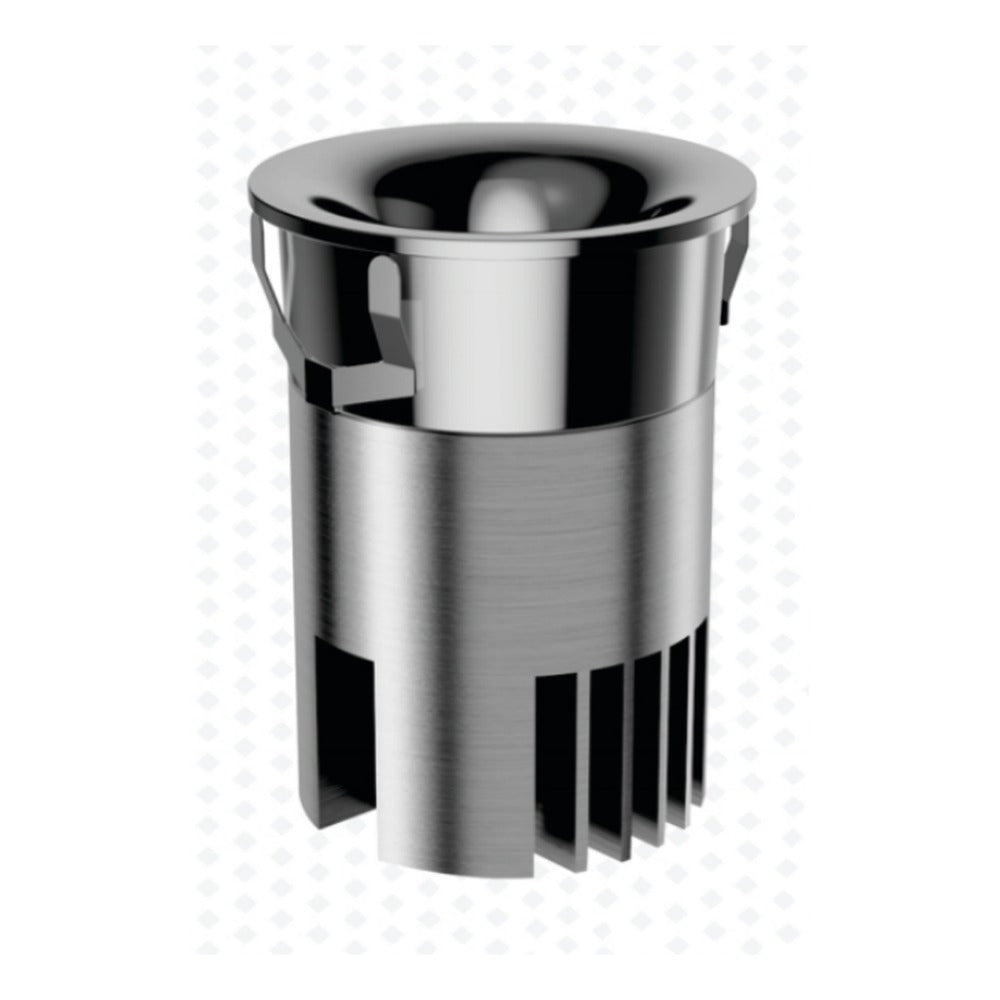LCP-001 GM (gun metal) — COB LED downlight, chrome reflector + chrome top ring