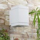 White Metal Outdoor Wall Light Le 1052 8x1 WW