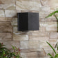 Black Metal Outdoor Wall Light -Le-1071-2x1-White