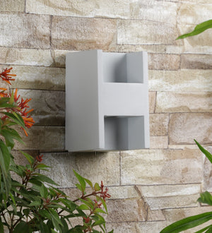 Blue - White Metal Outdoor Wall Light -Le-1342-2x3-White