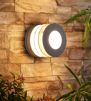White Metal Outdoor Wall Light -Le-7042 - Included Bulb