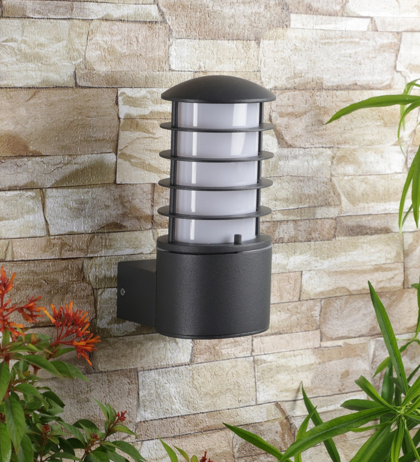 Grey Metal Outdoor Wall Light -Le-7371 - Included Bulb
