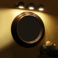 ELIANTE Cup Black And Gold Iron Mirror Light- LED-LOTA-3LP - Inbuilt LED