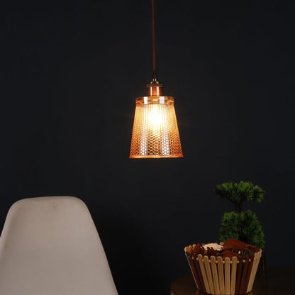 Copper Metal Hanging Light - LF-1001-1P-HL - Included Bulb