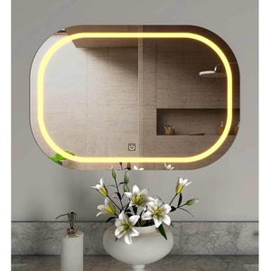Light Border with Rectangular Oval Led Mirror