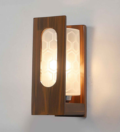Lisma Brown Wood Wall Light | 101-1W | Included Bulb | Eliante by Jainsons Lights
