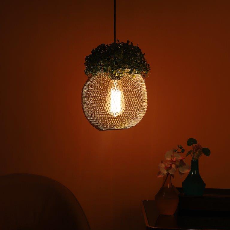 Eliante Papillon Gold Iron Hanging Light - E27 holder - without Bulb - LEAF-1H