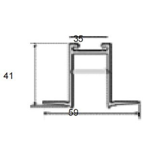 LP 011-011 Pop 35mm Deeprecessed Deep Cove Alluminium Profile For Strips