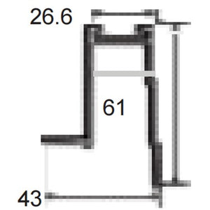 LP 011-03 Pop Deep Cove 25mm (New) Deep Cove Alluminium Profile For Strips