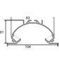 LP 011-06 Pop Trimless Half Round Recessed Trimless Cove Alluminium Profile For Strips