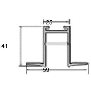 LP 011-10 Pop 25mm Deeprecessed Deep Cove Alluminium Profile For Strips