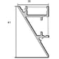 LP 05-01 Up/Down Wall/Tapered Wall Up Light Alluminium Profile For Strips