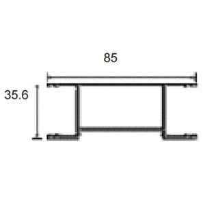 LP 05-04 Wall Rectangle Up/Down Wall Up-Down Light Alluminium Profile For Strips