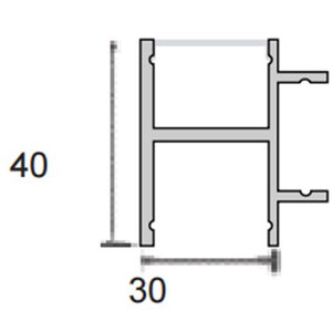 LP 05-05 Wall Up-Down Small Wall Up-Down Light Alluminium Profile For Strips